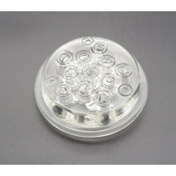 Vintage Glass Flower Frog 3 1/2" W 11 Holes - Picture 2 of 10